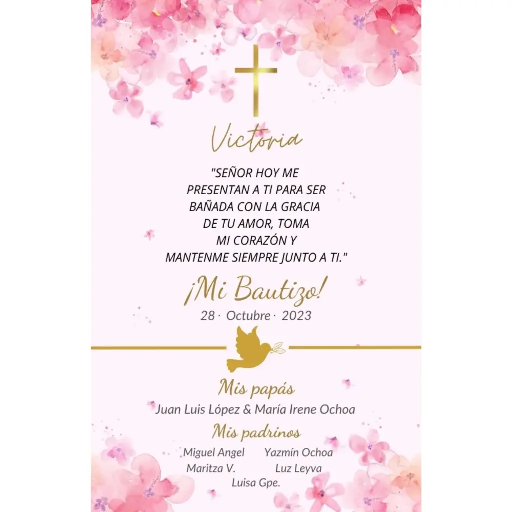 Invitación Bautizo
