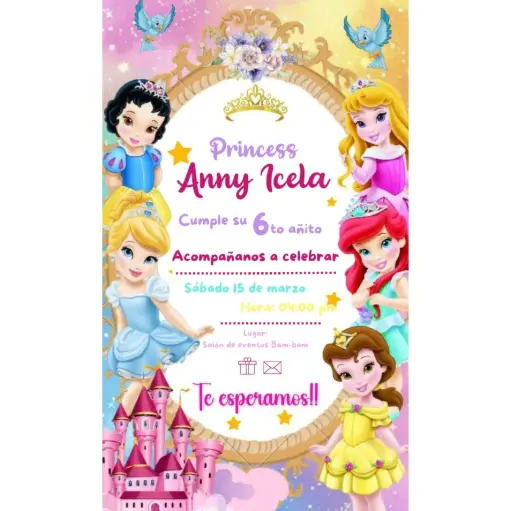 Invitación Princesas