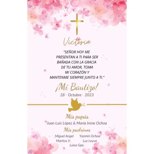 Invitación Bautizo